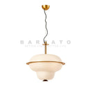 Ljojo Milk Glass Chandelier: Retro Luxury Pendant Lamp for Kitchen, Hotel, and Home Decor