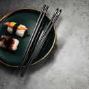 Ljojo Metal Chopsticks Set: Japanese & Chinese Sushi Alloy Non-slip Reusable Sticks