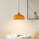 Ljojo Mid Century Orange Glass Pumpkin Chandelier