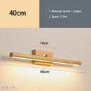 Nordic LED Wood Copper Wall Sconce Light Rotatable for Home Bathroom Bedroom by Ljojo