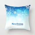 Blue Winter Snowflake Pillowcase for Stylish Christmas Decor by Ljojo