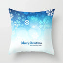 Blue Winter Snowflake Pillowcase for Stylish Christmas Decor by Ljojo