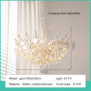 French Medieval Style Blue Shell Crystal Chandeliers Luxury Villa Duplex Living Room Decor Pendant Lights