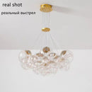 Nordic Starlit Sky Glass Ceiling Chandelier for Child Bedroom Dining Room by Ljojo