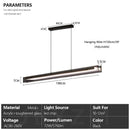 Nordic Linear Led Chandelier for Dining Room | Modern Strip Hanging Light by Ljojo