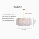 Italian Vintage Amber Glass Chandelier for Dining and Living Room by Ljojo - Handmade Lustre Suspension Lighting