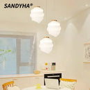 Cream LED Cloud Chandelier Modern Stylish Lighting Fixture for Home Decor by Ljojo