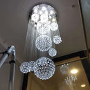 Ljojo Luxury Crystal Ball LED Chandelier Modern Pendant Ceiling Light for Living Room