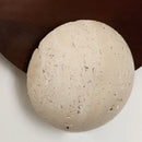 Ljojo LED Pull Chain Wall Light: Yellow Cave Stone Wood Wabi Sabi Design