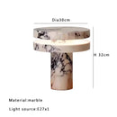 Ljojo Marble Table Lamp: Minimalist Modern Luxury Stone Light for Bedroom or Hotel