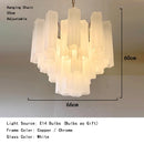 Frosted White Texture Glass Chandelier LED Lighting Fixture for Living Room Decor by Ljojo