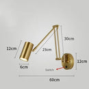 Adjustable Swing Arm LED Wall Lamps Touch Sensor Sconce Lights Ljojo Modern Decor Bedside