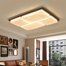 Ljojo LED Walnut Ceiling Lamp - Retro Aesthetic for Living Room, Dining, Study & Bedroom