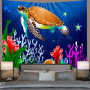 Beach Turtle Tapestry Coconut Tree Wave Wall Hanging Towel Room Decor by Ljojo