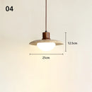 Ljojo Retro Yellow Stone Pendant Lamp Modern LED Lighting for Bedroom Dining Room