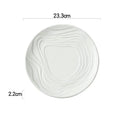 Ljojo Matte Water Ripple Ceramic Plate Steak Pasta Dessert Snack Molecular Cuisine Dish