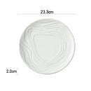 Ljojo Matte Water Ripple Ceramic Plate Steak Pasta Dessert Snack Molecular Cuisine Dish
