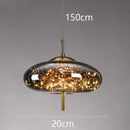 LED Amber Glass Pendant Lighting with Twinkling Stars by Ljojo - Achaotic Ceiling Decoration