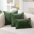 Blue Chenille Luxury Lumbar Pillow Case for Bed Sofa Couch by Ljojo