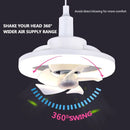 Ceiling Fan Light LED 360° Rotation Fan Lamp Modern 3 Gear Wind Speed Decor Ljojo