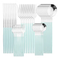 Ljojo 40Pcs Stainless Steel Cutlery Set for Dining and Kitchen
