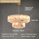 Ljojo Luxury Marble Brass Pendant Light - Nordic Gold Chandelier for Home and Office