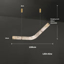 Ljojo Marble Collection LED Hanging Chandelier for Living Room, Restaurant, Foyer - Trendy Suspension Luminaire Lights