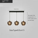 Modern Smoky Gray Glass Chandelier for Dining Kitchen Living Room Ljojo Nordic Pendant Light