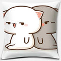 Cartoon Cute Mocha Mochi Peach Cat Pillow Case - Ljojo Home Decor