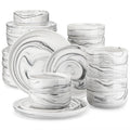 Ljojo 18/36-Piece Ceramic Dinnerware Set for 6/12, Plates, Bowls, Tableware