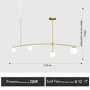 Glass Ball LED Pendant Light Fixture for Living Dining Room - Ljojo