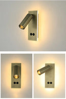 Ljojo LED Wall Sconce - Adjustable Brightness & Dual Switch - Modern Ambient Lighting
