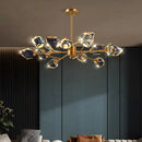 Axxya Crystal Chandelier: Luxury Living Room & Bedroom Pendant Light