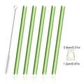 Ljojo 12mm Glass Straw Set for Bubble Tea Milk Smoothies Cocktails