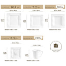 Ljojo 30/60 Piece Porcelain Tableware Set for 6/12, Cups, Saucers, Plates - MALACASA Series