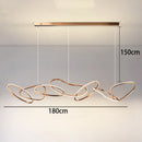 Ljojo Modern Minimalist Circular Hollow Staircase Chandelier for High Ceiling Living Room