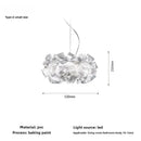 Ljojo Modern Acrylic Flower Chandelier for Bedroom and Dining Room