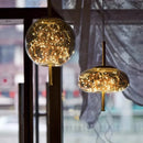 LED Amber Glass Pendant Lighting with Twinkling Stars by Ljojo - Achaotic Ceiling Decoration