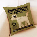 Ljojo Linen Pillowcase for Car Sofa Cushion Cover 45*45cm - Retro Dog Design