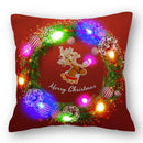Christmas Santa LED Light Pillowcase for Home Decor, 45x45cm - Ljojo