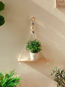 Ljojo™ Macrame Floating Shelf with Sticks - Boho Home Decor & Plant Display