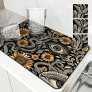 Absorbent Sunflower Devil's Eye Drying Pad by Ljojo for Stylish Kitchen Organization