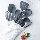 Ljojo 14-Piece Stainless Steel Silicone Kitchenware Set in Storage Barrel