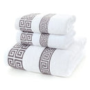 Ljojo Luxury Embroidered Cotton Towels Set - 3 Pieces