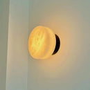 Ljojo Mini Real Marble LED Wall Lamp in Black Gold Copper for Living Room, Bedroom & Kitchen