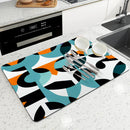 Geometric Color Blocks Kitchen Drying Mat by Ljojo