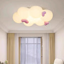 Cloud Cream Children's Room Ceiling Light Fixture Modern Minimalist Eye Protection Girl Princess Room Ljojo