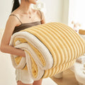 Ljojo 350g Full Extinction Wave Jacquard Blanket - Thick Coral Fleece Winter Blanket