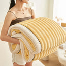 Ljojo 350g Full Extinction Wave Jacquard Blanket - Thick Coral Fleece Winter Blanket
