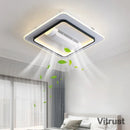 Modern Bladeless LED Ceiling Fan Light by Ljojo - Elegant Home Decoration Indoor Lighting Solution